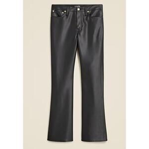 J. Crew Pants Womens Tall Mid-rise Bootcut Faux‎ Leather Black Size 26T